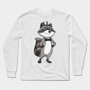 Raccoon as Groom with Tie Long Sleeve T-Shirt